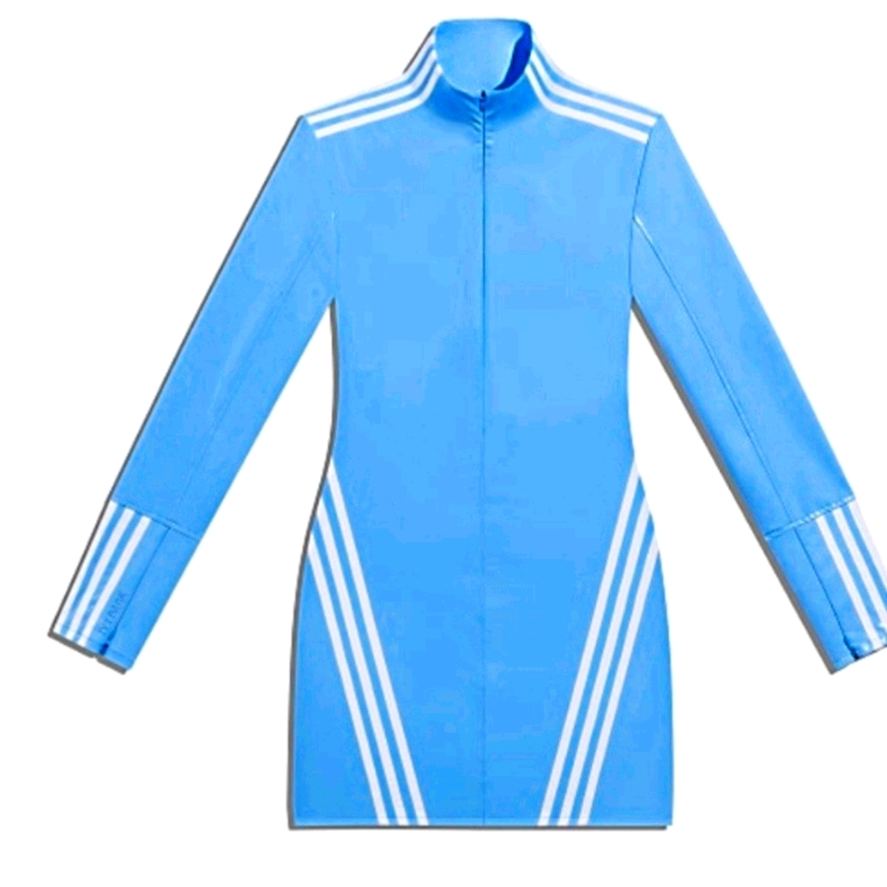 NWT Adidas x Ivy Park 1/2  Zip Latex Dress Size L